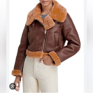 Bagatelle.NYC Faux Moto Shearling Jacket
